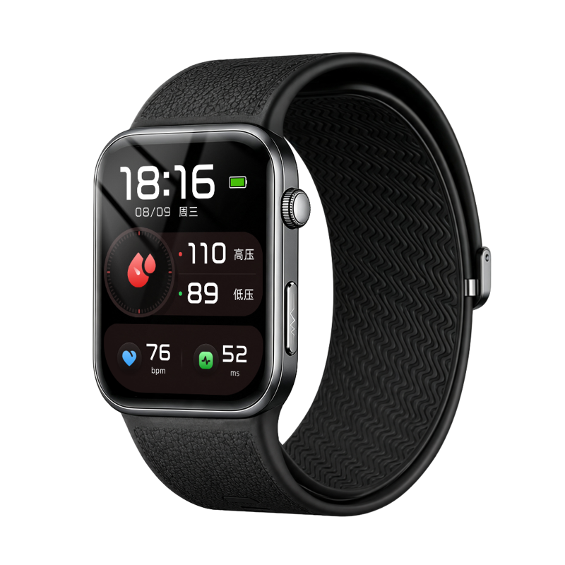 YIBOSHI Square Black Smart BP Watch