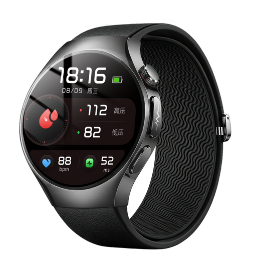 YIBOSHI Round Black Smart BP Watch