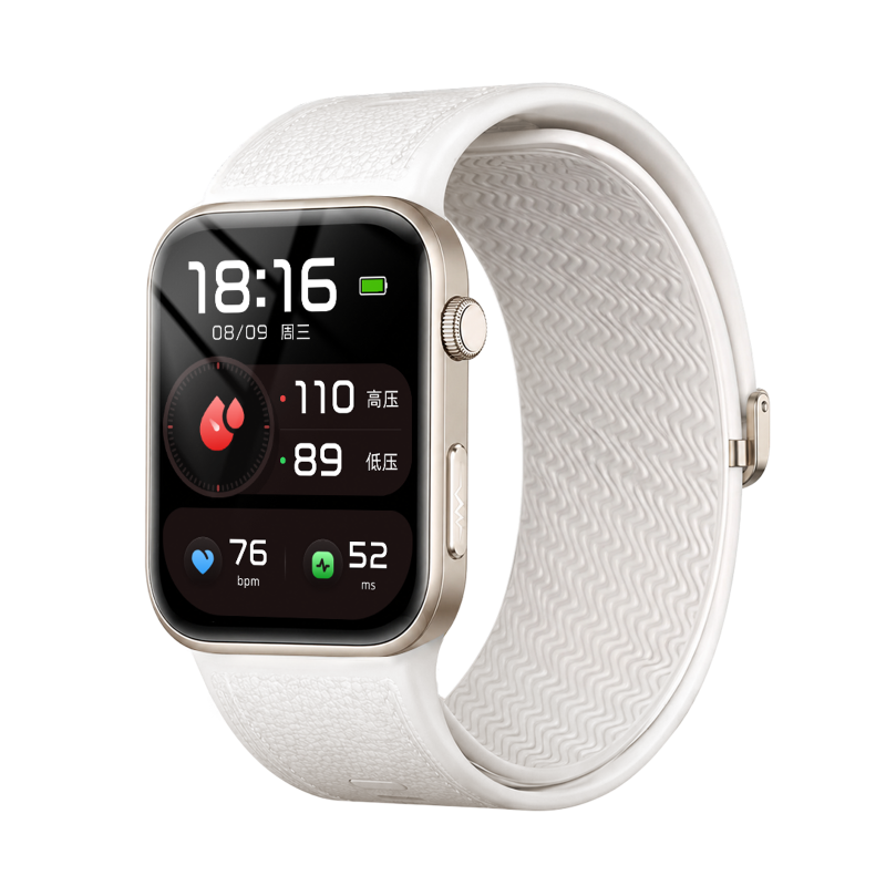 YIBOSHI Square White Smart BP Watch