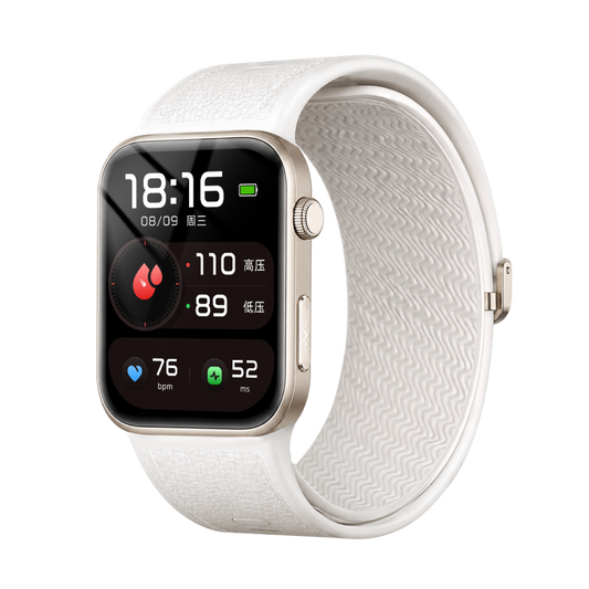 YIBOSHI Square White Smart BP Watch
