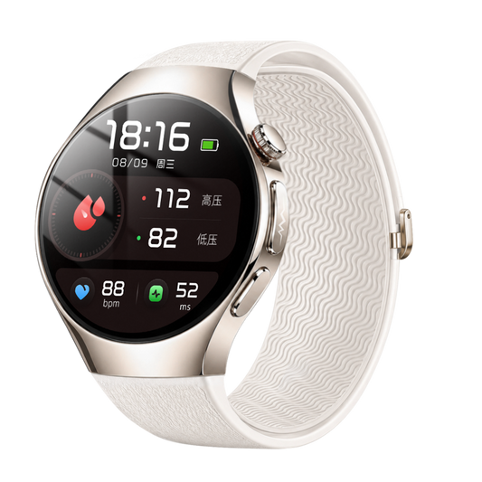 YIBOSHI Round White Smart BP Watch